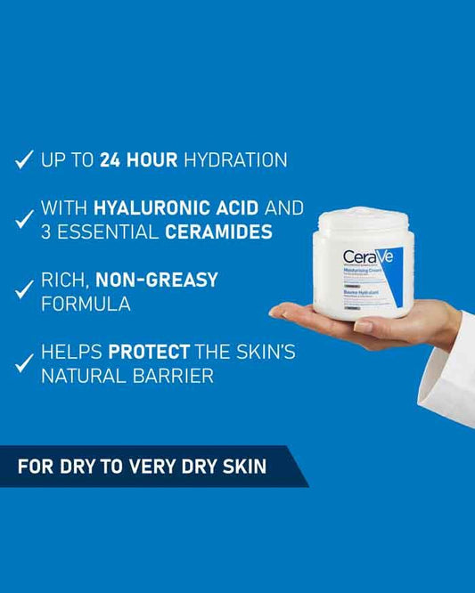 CeraVe Moisturizing Cream | 48H Body and Face Moisturizer - Pure Mama Glow